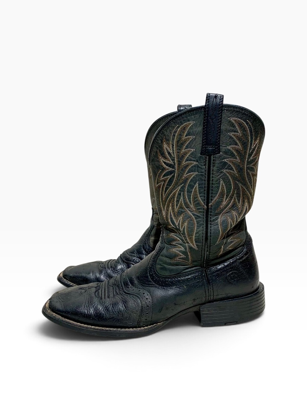 Men's Ariat Sport #10016292 Leather Sq Toe Western Boots Sz 12D